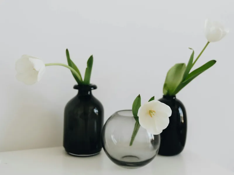 flower in vash at home