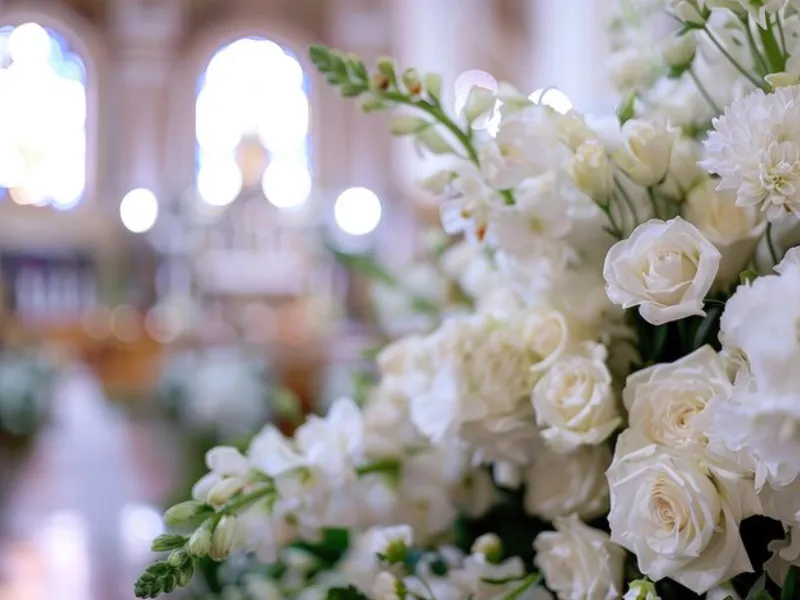 flowers at funeral