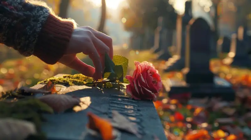 respectful-tribute-person-placing-flower